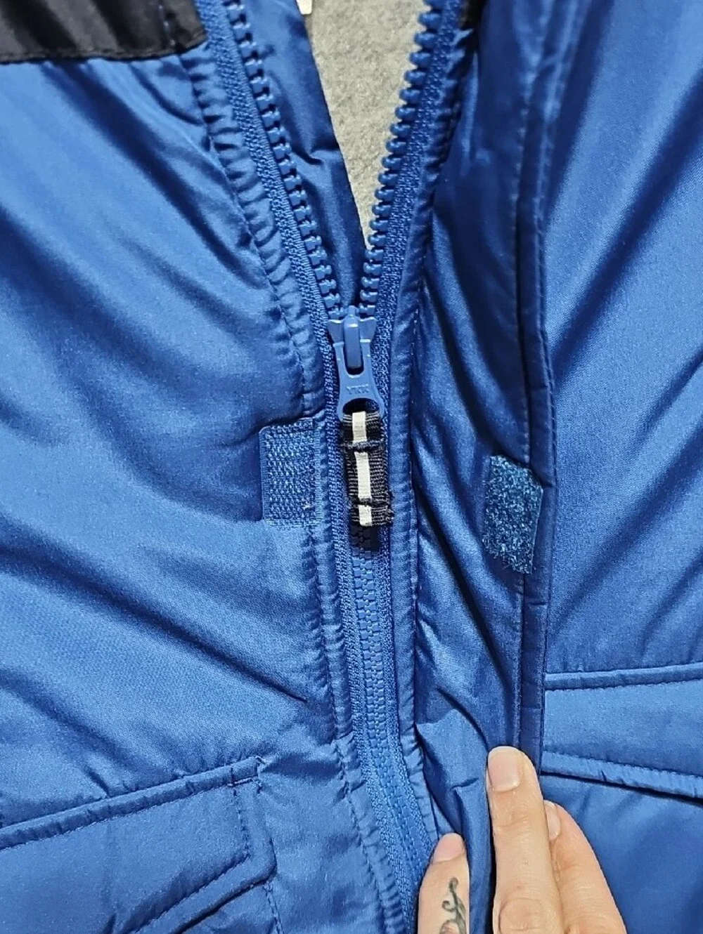 OshKosh B'gosh Blue, Navy & Light Gray Colorblock Puffer Jacket